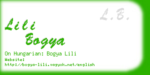 lili bogya business card